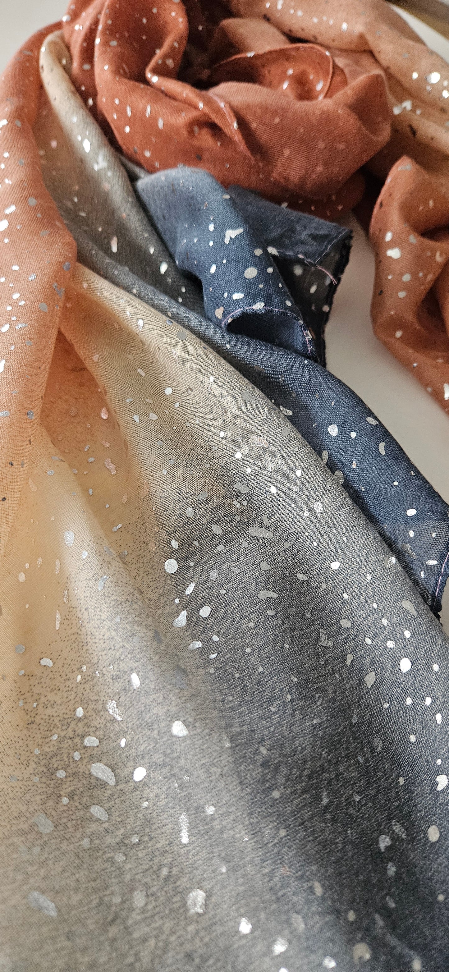 Glitter Dots Gradient Coloured scarf