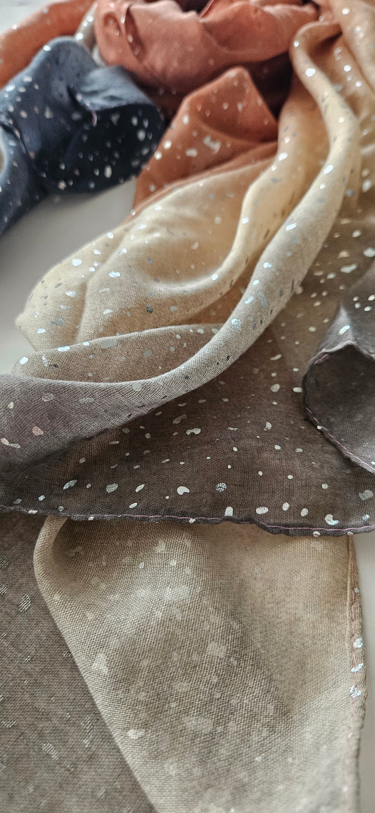 Glitter Dots Gradient Coloured scarf