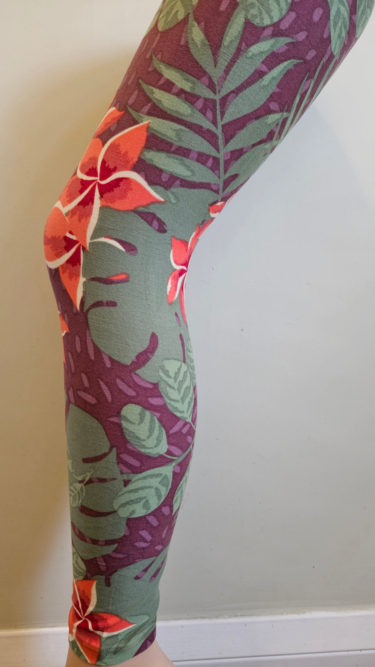 Tropical Plumeria Buttery Soft High-Waisted Leggings
