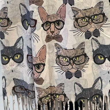 Cats in Glasses pashmina