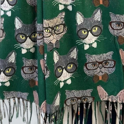 Cats in Glasses pashmina