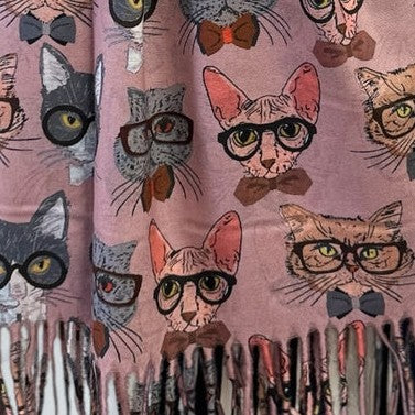 Cats in Glasses pashmina