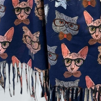 Cats in Glasses pashmina