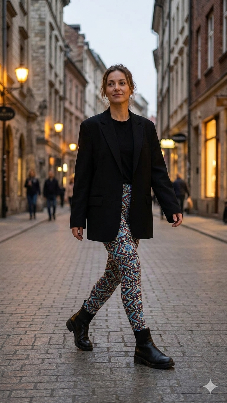 Blue Geometric Buttery Soft High-Waisted Leggings-Shimena