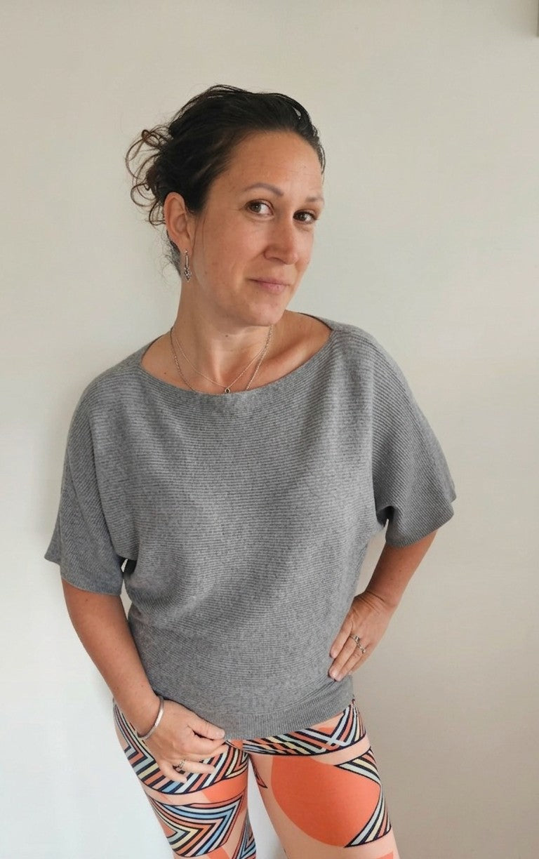 Batwing Ribbed Knit Top | Shimena-Shimena