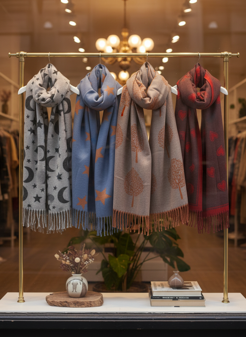 Shimena Cashmere Blend Pashminas