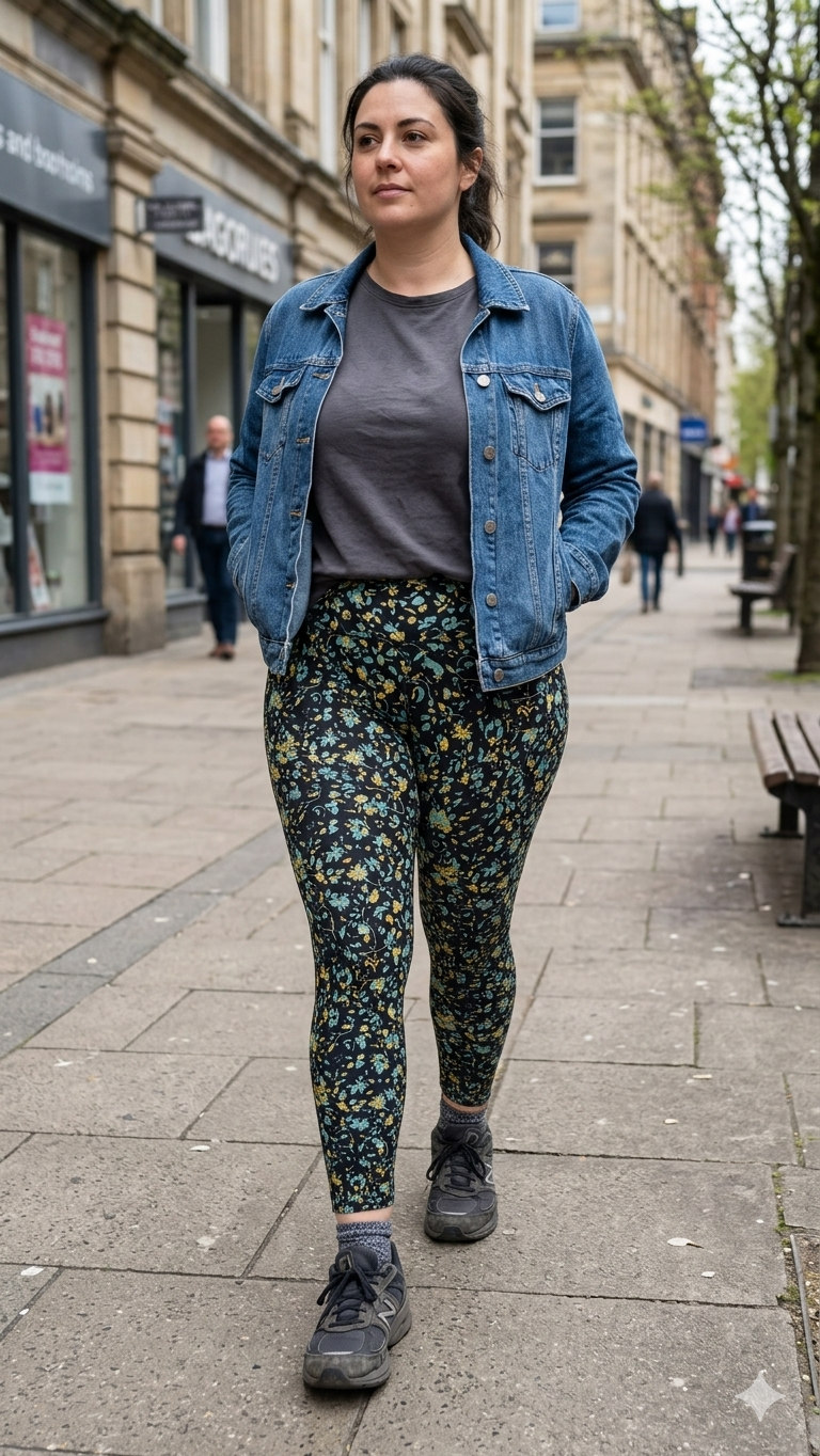 Charcoal Mint & Gold Floral Buttery Soft High-Waisted Leggings-Shimena