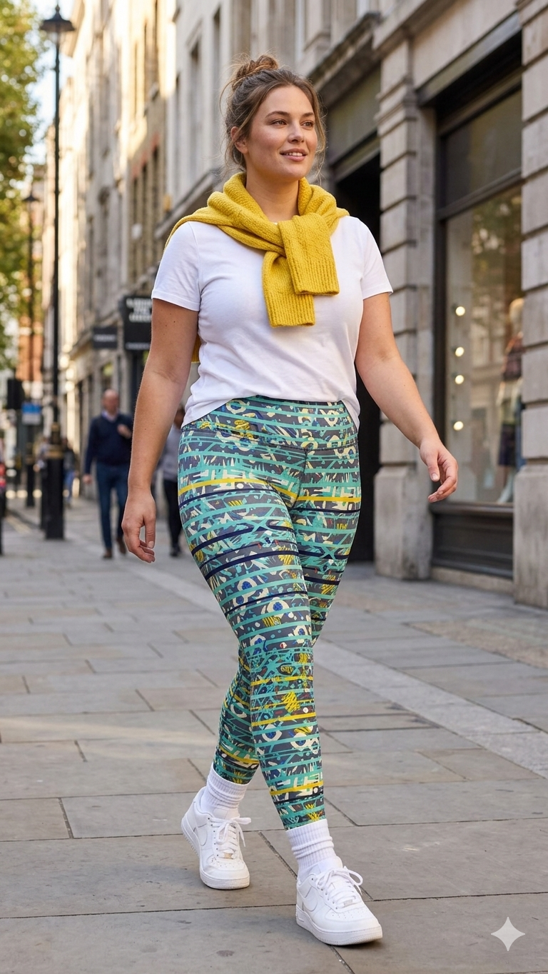 Mint Abstract Stripe Buttery Soft High-Waisted Leggings-Shimena