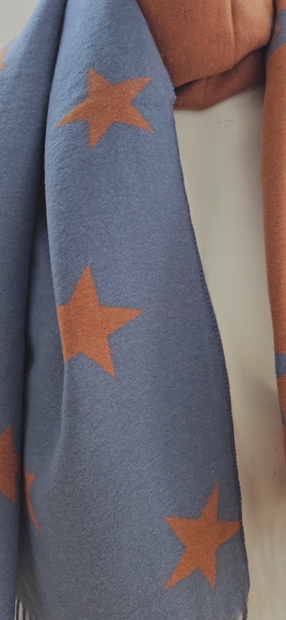 Reversible Cashmere Blend Star Pashmina – Soft & Luxurious Wrap