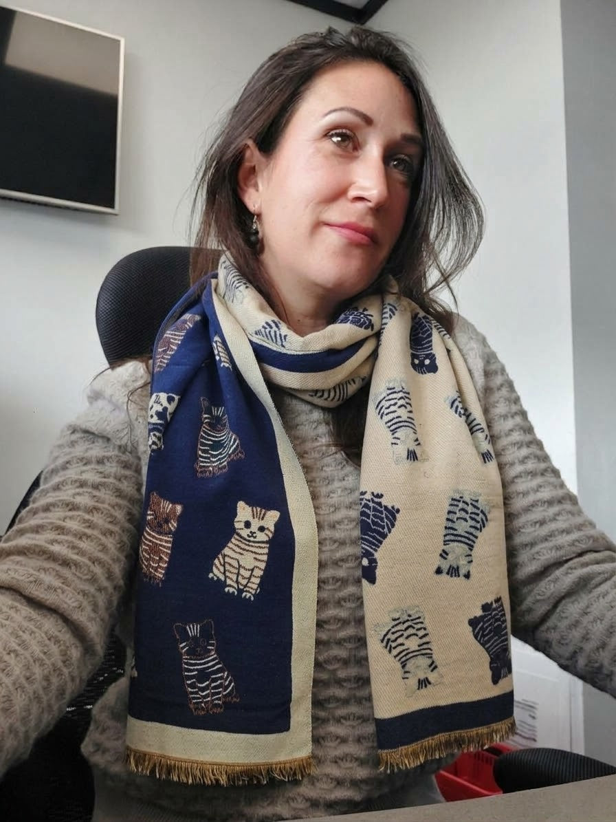 Tabby Cat Winter Wrap Scarf