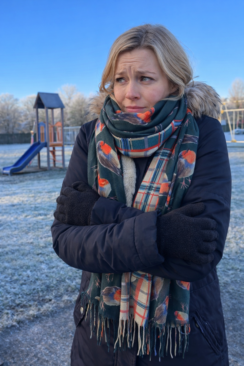 Double-Sided Robin & Tartan Pashmina-Shimena