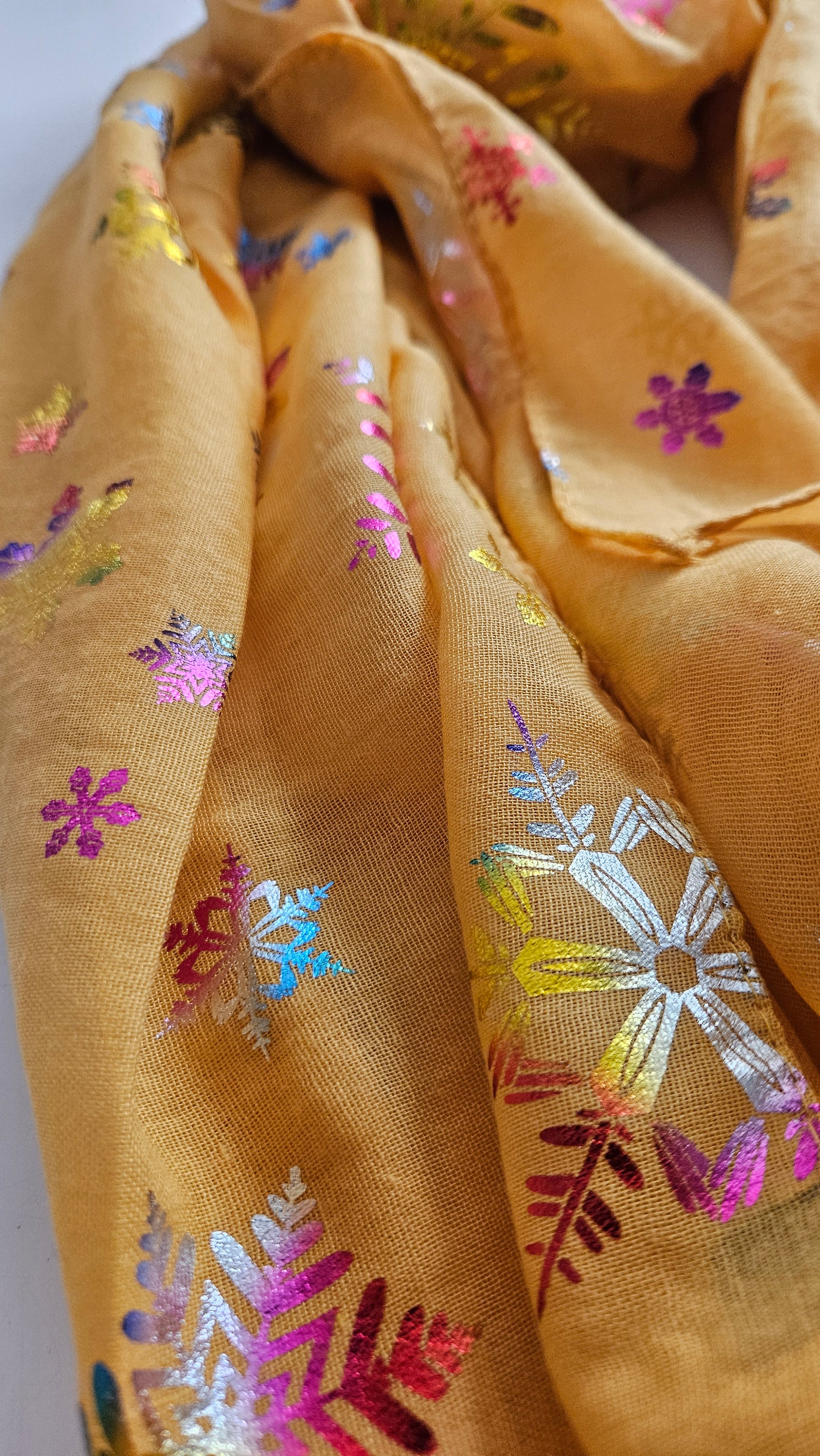 Rainbow Snowflake Scarf - Festive Winter Scarf-Shimena