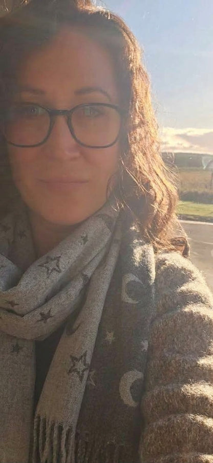 Star & Moon Cashmere Blend Scarf