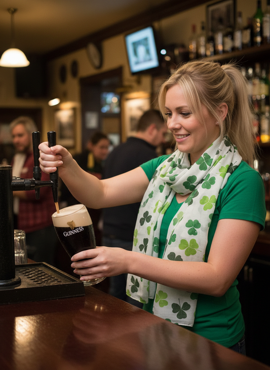 3 leaf clover - St Patrick's Day scarf-Shimena