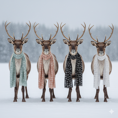 Lightweight Metallic Star Scarf - Silver Shimmer | Shimena-Shimena