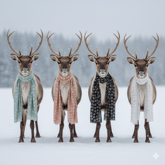 Lightweight Metallic Star Scarf - Silver Shimmer | Shimena-Shimena