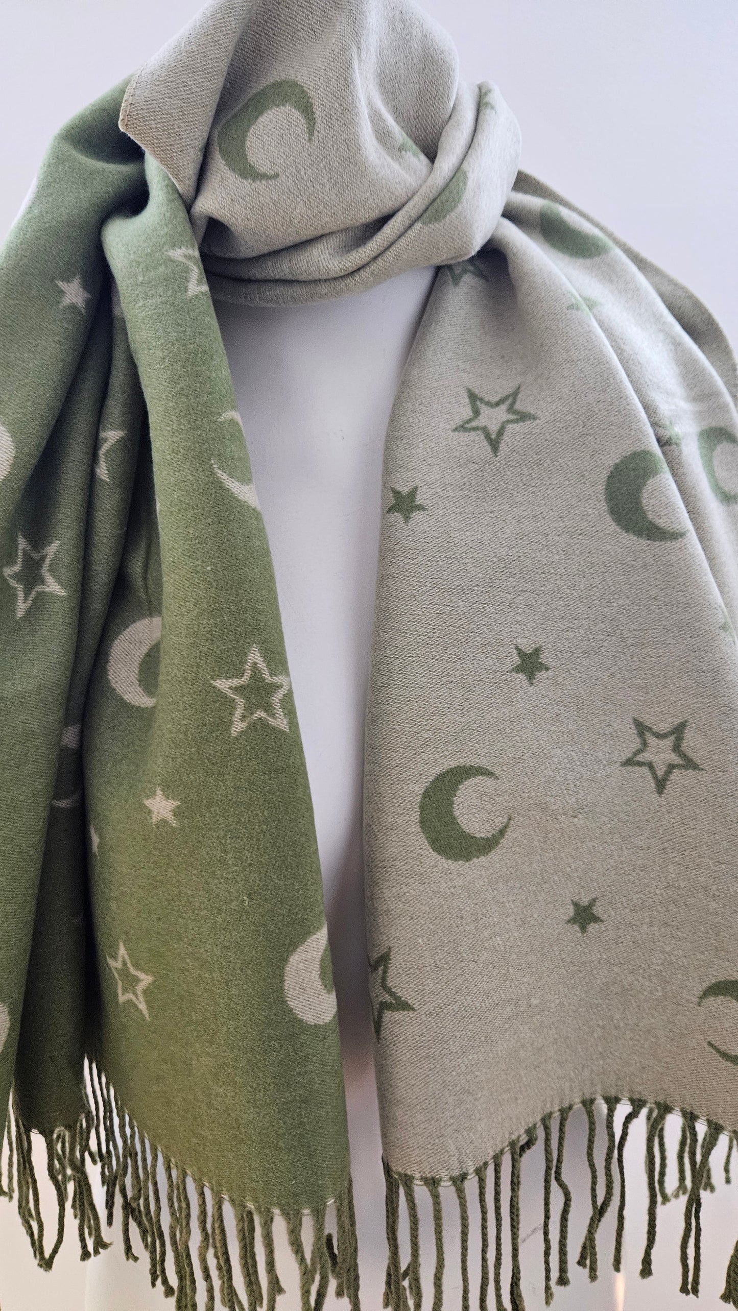 Star & Moon Cashmere Blend Scarf-Shimena