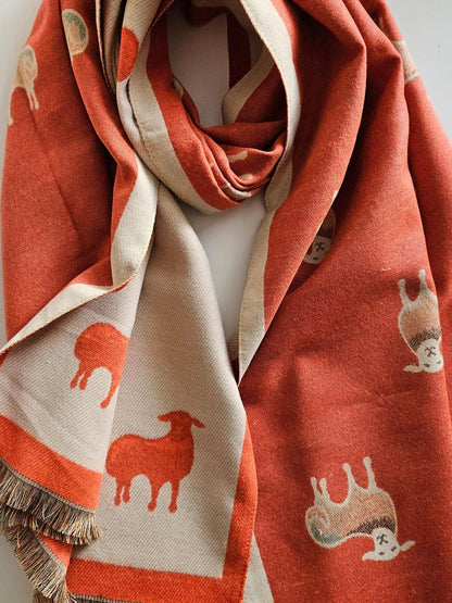 Happy Sheep Warm Winter wrap-Shimena