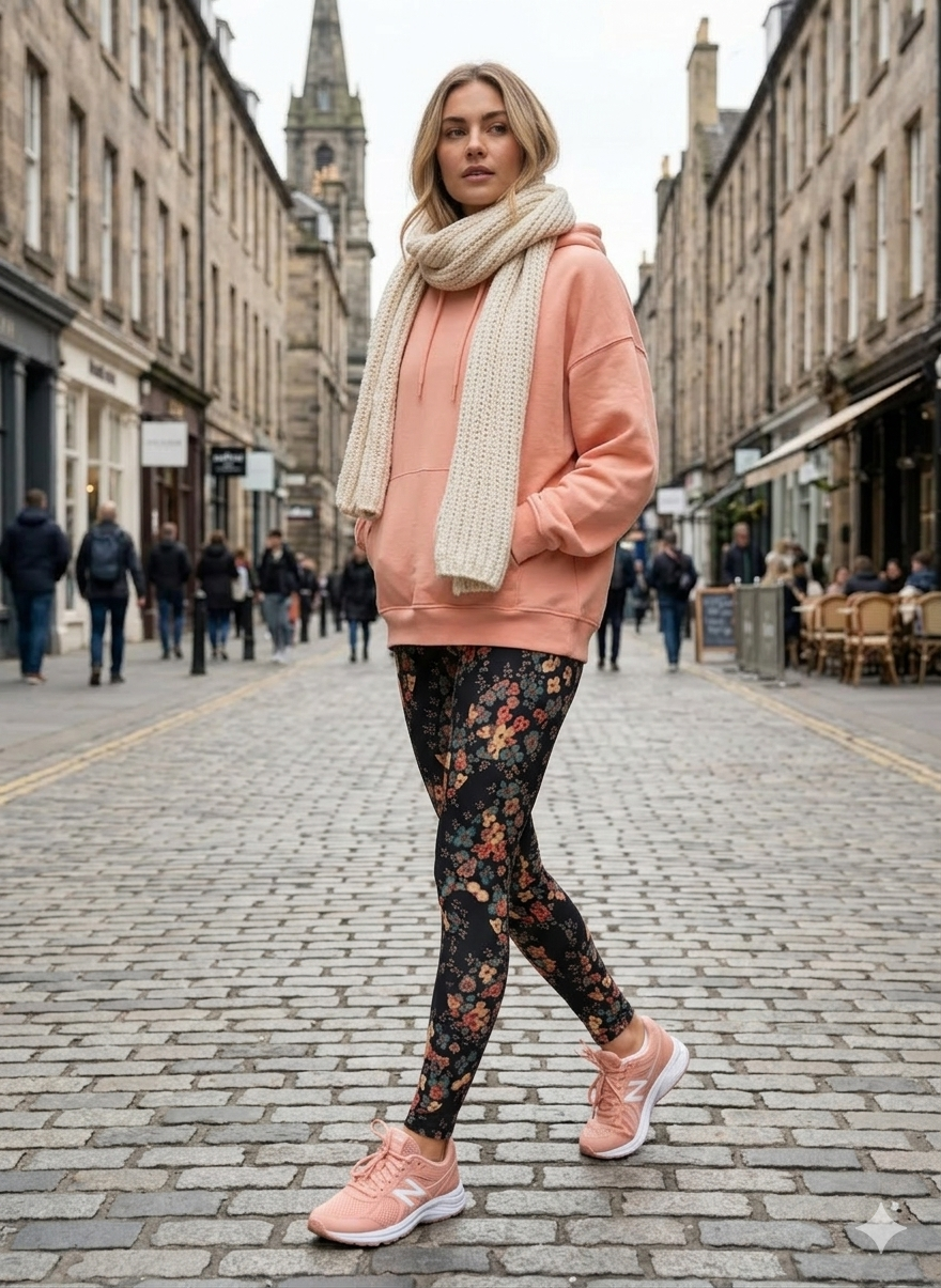 Pretty Floral Buttery Soft High-Waisted Leggings-Shimena