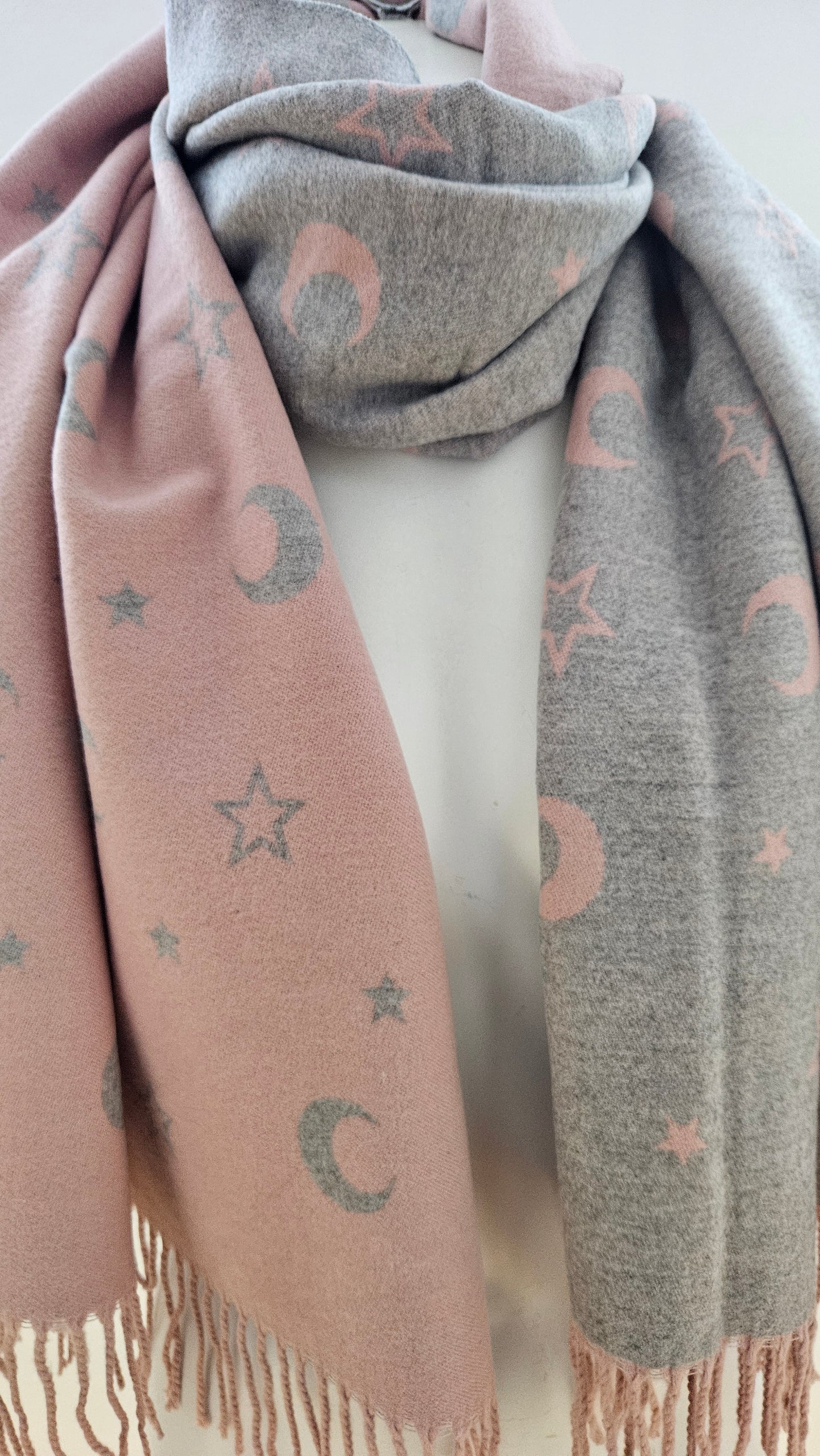 Star & Moon Cashmere Blend Scarf-Shimena