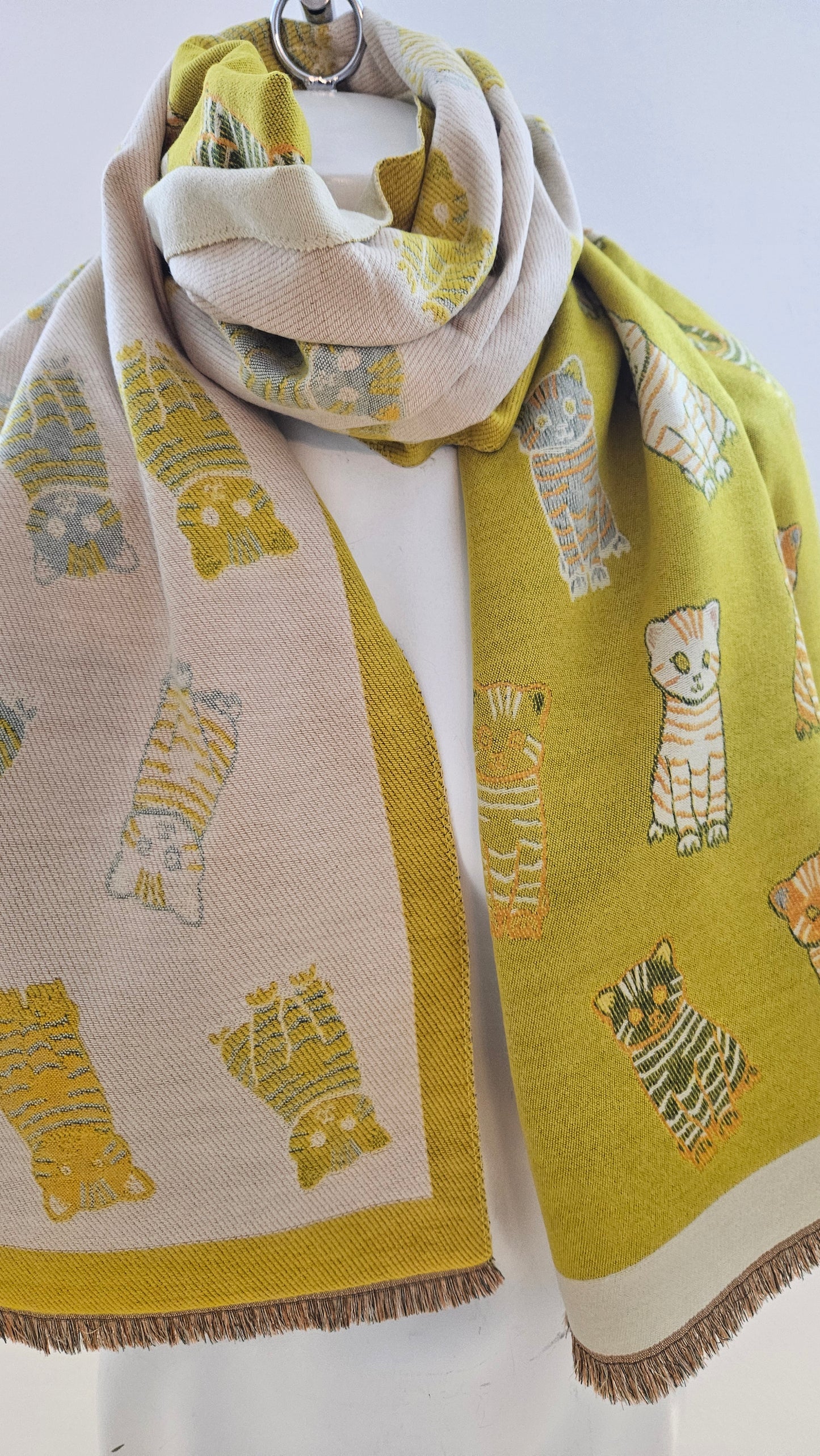 Tabby Cat Winter Wrap Scarf-Shimena