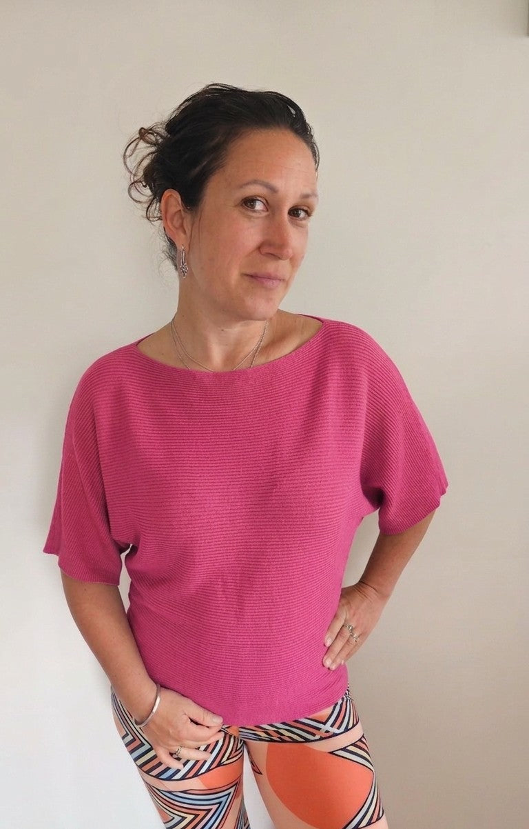 Batwing Ribbed Knit Top | Shimena-Shimena