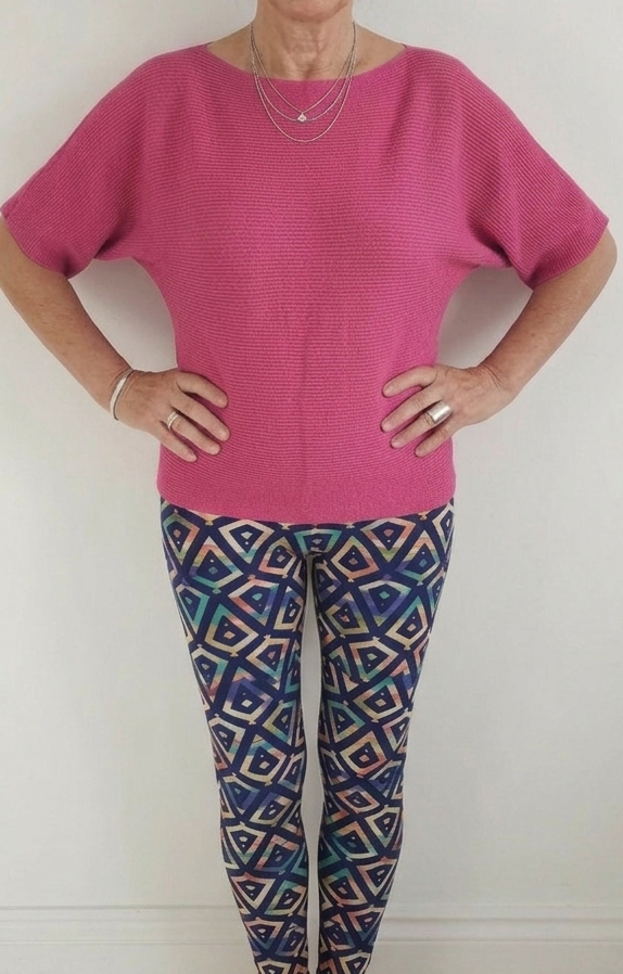 Navy Stained Glass Geo Buttery Soft High-Waisted Leggings-Shimena