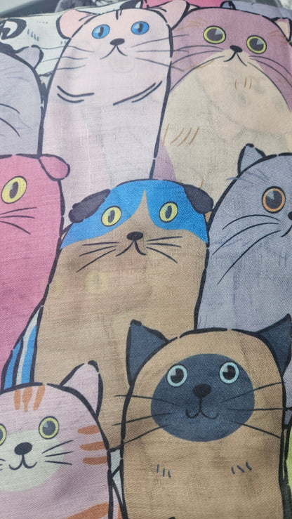 Wide Eyed Cat Scarves
