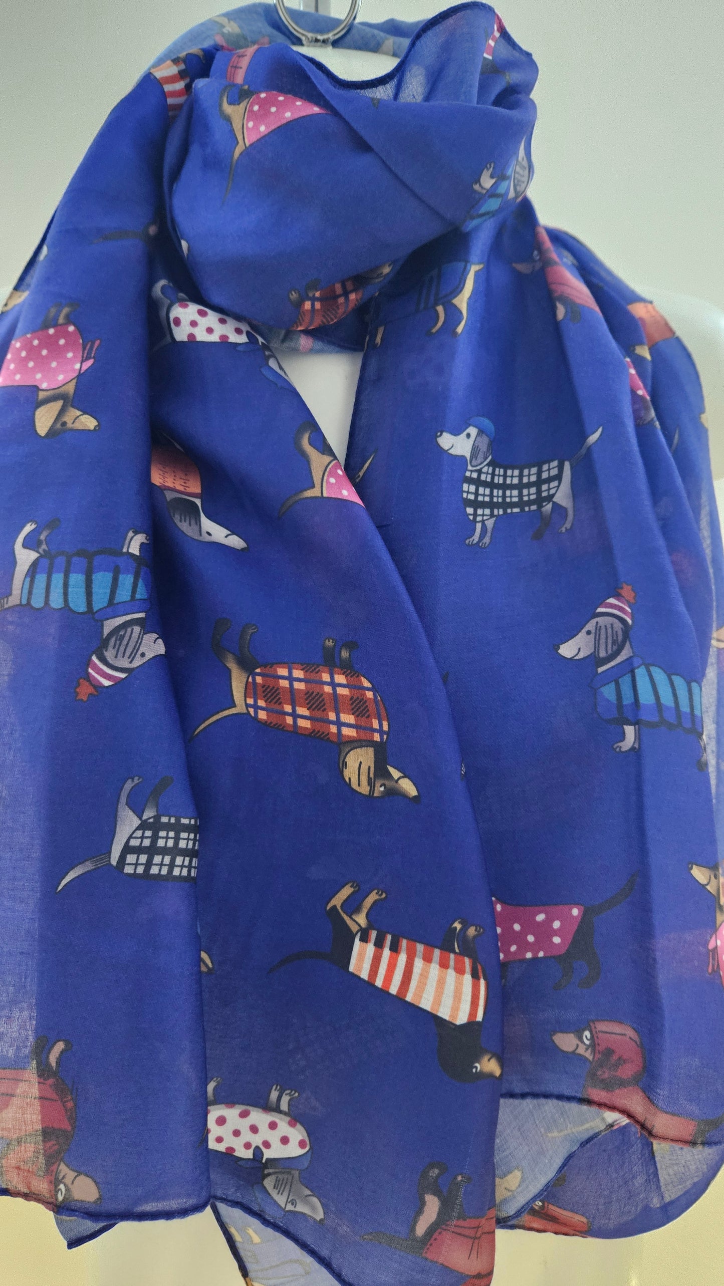 Lightweight 'Sausage Dogs in Jackets' Scarf-Shimena