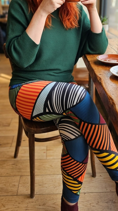Multicolour Stripe Block Buttery Soft High-Waisted Leggings