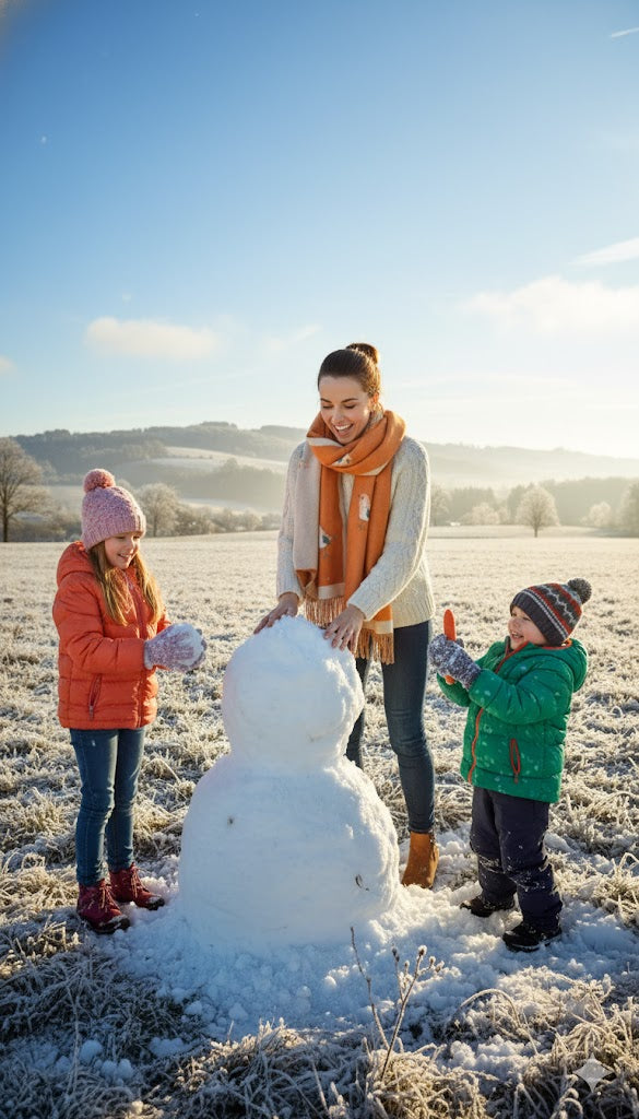 Robin Bird Pashmina - Orange - Shimena-Shimena