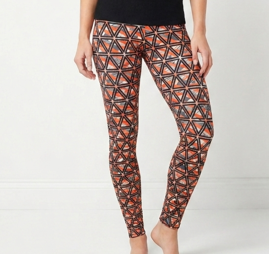 Coral Triangle Grid Buttery Soft High-Waisted Leggings