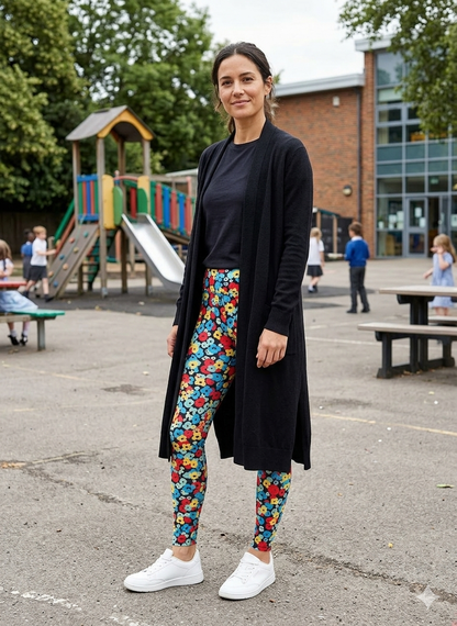 Flowery Buttery Soft High-Waisted Leggings-Shimena