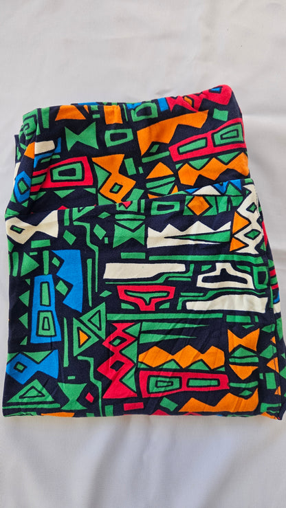 African Print Buttery Soft High-Waisted Leggings