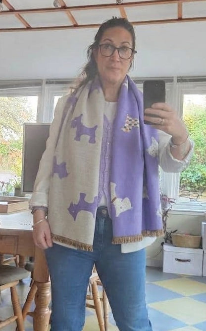 Scotty Dog pashmina scarf