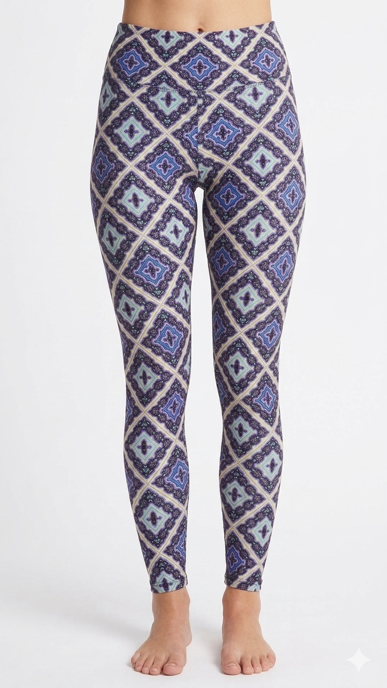Geometric Moroccan tile Buttery Soft High-Waisted Leggings